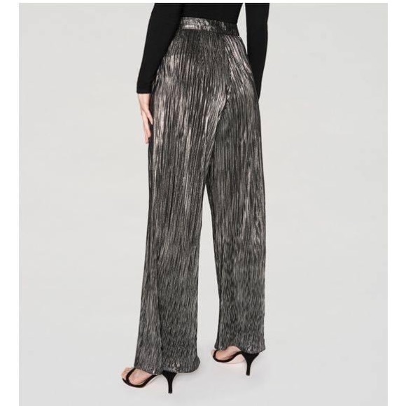 Plisse Trousers in Silver - Picture 2 of 5